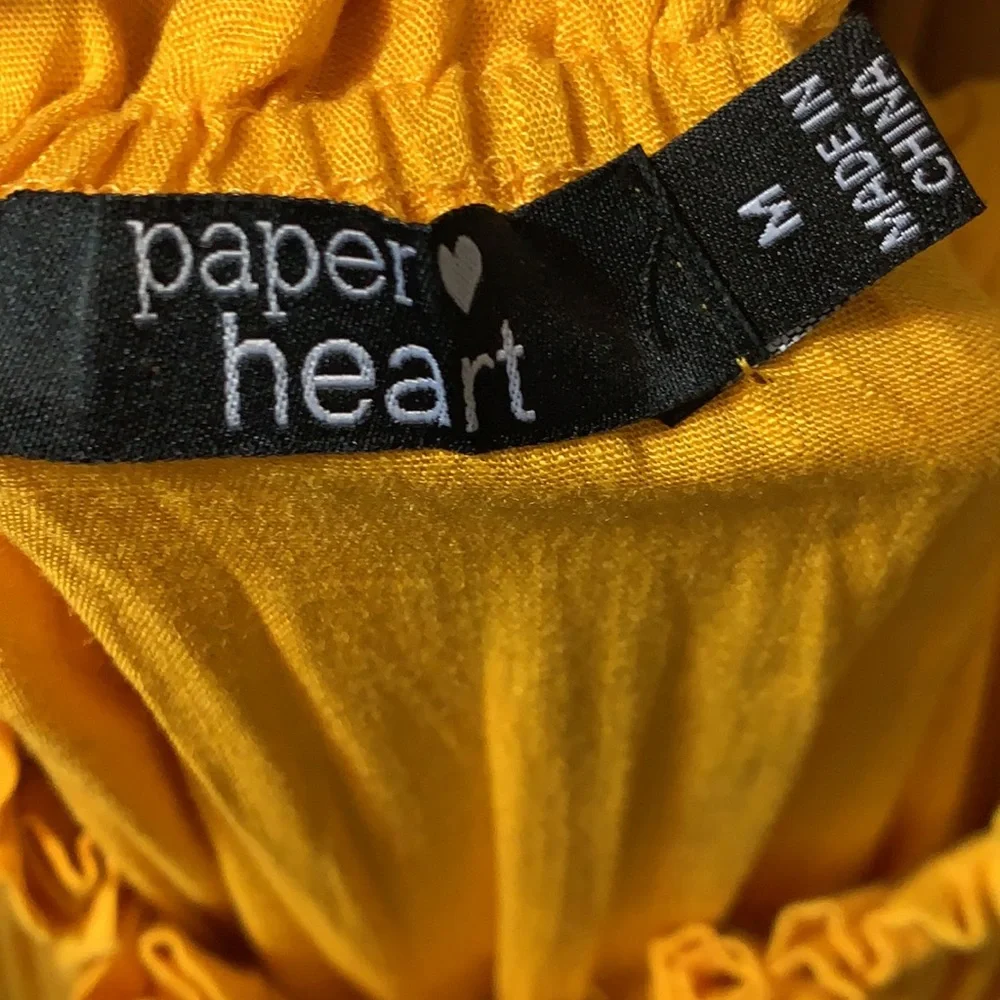 Paper Heart Mustard Yellow Sleeve Romper
